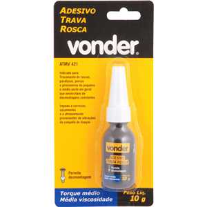Adesivo trava rosca, médio torque, com 10 g, ATMV 421 VONDER