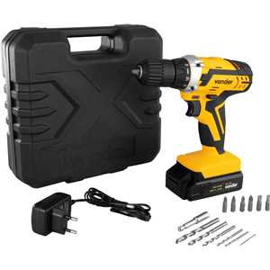 Parafusadeira/furadeira a bateria, 20 V, fonte de carregamento bivolt automática, PFV 238 VONDER