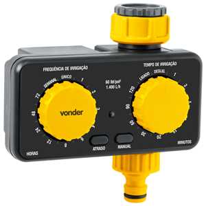 Temporizador eletrônico com controle analógico, para irrigação, VONDER