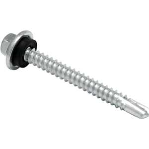 Parafuso autobrocante sextavado com acabamento tipo Dacromet, cabeça flangeada, 5,5 mm x 2", VONDER