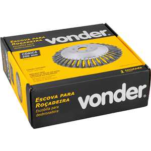 Escova de aço carbono, torcida, para roçadeira VONDER