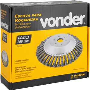 Escova de aço carbono, torcida, para roçadeira VONDER