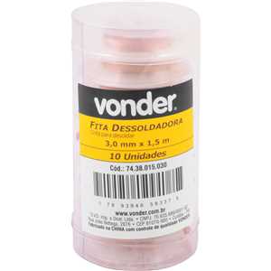 Fita malha dessoldadora 3,0 mm x 1,5 m,VONDER