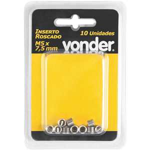 Inserto roscado, M5 x 0,80 mm x 7,5 mm, VONDER