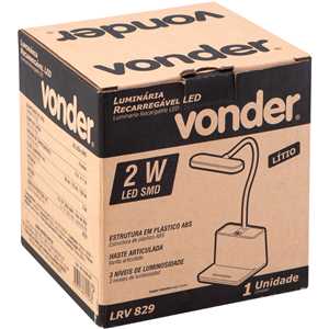Luminária recarregável, LED, LRV 829 VONDER