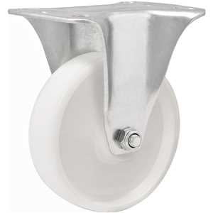 Rodízio fixo industrial leve 4", de nylon, branco, VONDER