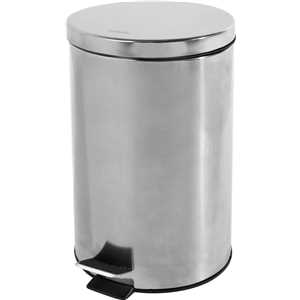 Lixeira redonda, 20 litros, inox, cinza, VONDER
