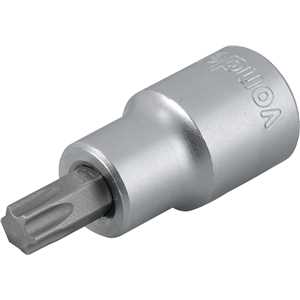 Soquete hexalobular macho T-50, encaixe 1/2", VONDER