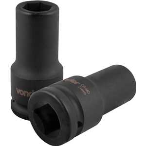 Soquete sextavado longo de impacto, 21 mm, encaixe de 3/4", VONDER
