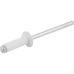 Rebite de repuxo 3,2 mm x 19,0 mm, branco, pacote com 50 peças NOVE54