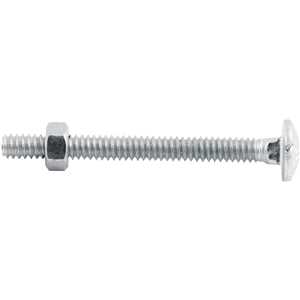 Parafuso francês zincado, 3/16" x 2", com porca, VONDER
