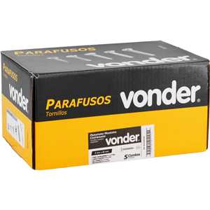 Parafuso madeira chipboard, cabeça flangeada, fenda cruzada/phillips, 6,0 mm x 40 mm, VONDER