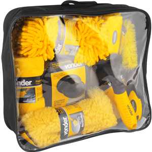 Kit para limpeza automotiva, com 10 peças, VONDER
