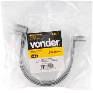 Abraçadeira tipo "U", 3.1/2", embalagem com 5 peças, VONDER