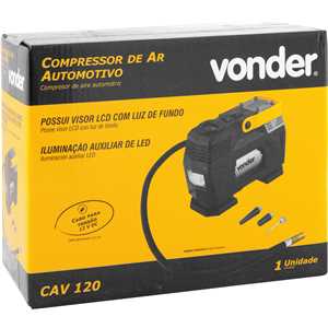 Compressor de ar automotivo, CAV 120, 12 V, VONDER