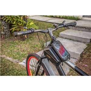 Bolsa dupla com porta-celular para bicicleta, VONDER