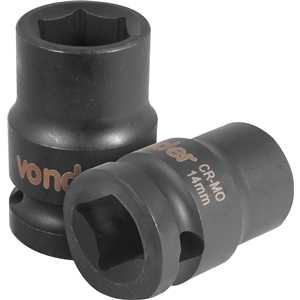 Soquete sextavado de impacto, encaixe de 1/2" x 14,0 mm, VONDER