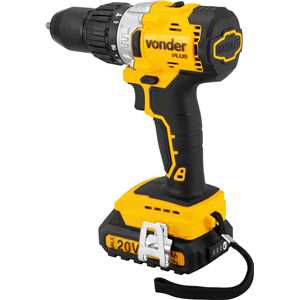 Parafusadeira/furadeira de impacto a bateria, 20 V, fonte de carregamento bivolt automática, PFV 212IB, VONDER PLUS