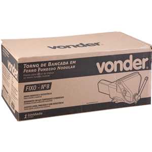 Torno de bancada fixo, n° 8, em ferro fundido nodular, VONDER