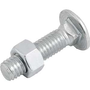 Parafuso francês zincado, 3/8" x 1.1/2", com porca, VONDER