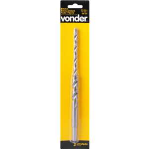 Broca de aço rápido escalonada para telha de fibrocimento, 6,4 mm x 11 mm x 209 mm, VONDER