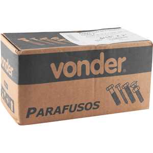 Parafuso sextavado zincado 5/16" x 2", UNC, rosca total, VONDER