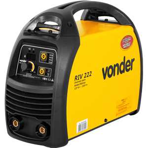 Inversor para solda com eletrodo e TIG, 200 A, RIV 222, com display digital, monofásico, 127 V~ - 220 V~ - Seleção automática, VONDER.