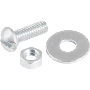 Parafuso máquina cabeça redonda, 5/32" x 1/2" BSW, com porca e arruela lisa, VONDER