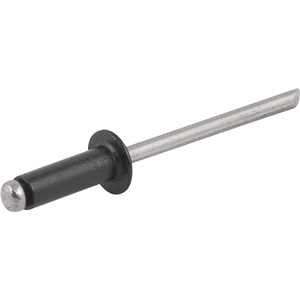 Rebite de repuxo 4,8 mm x 10,0 mm, preto, 510, caixa com 1.000 peças VONDER
