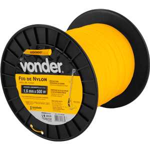 Fio de nylon, 1,6 mm x 500 m, redondo, VONDER