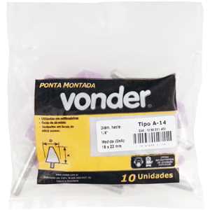 Ponta montada A-14 haste 1/4" VONDER