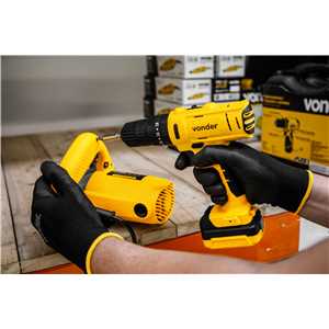 Parafusadeira/furadeira de impacto a bateria, 12 V, fonte de carregamento bivolt automática, PFV 120I VONDER