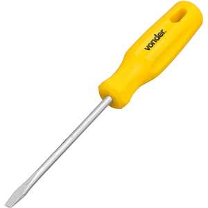 Chave de fenda 3/16" x 4", aço cromo vanádio, com ponta magnetizada, VONDER