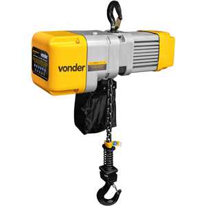 Talha elétrica, 1,0 tonelada (1,0 tf), elevação 3 m, 220 V~, VONDER
