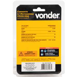 Corrente para motosserra com sabre de 16'', V32515SQ, VONDER