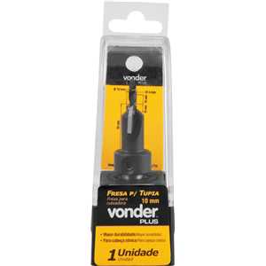 Fresa com dentes de vídea/metal duro, para cabeça cônica, 10 mm, VONDER PLUS