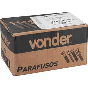 Parafuso sextavado 8.8, 14 mm x 45 mm, MA, rosca total, DIN 933, VONDER