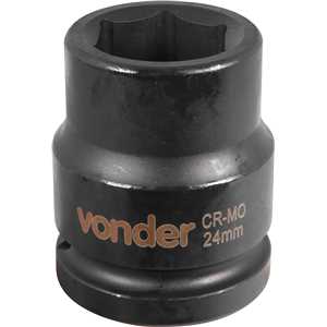 Soquete sextavado de impacto, encaixe de 3/4" x 24,0 mm, VONDER