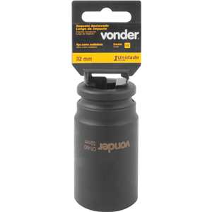 Soquete sextavado longo de impacto, 32 mm, encaixe de 3/4", VONDER