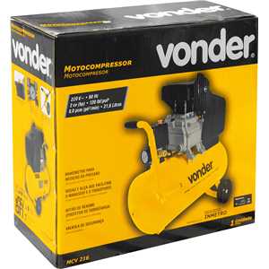 Motocompressor de ar, 8,0 pcm, 21,6 litros, 220 V~, MCV 216 VONDER