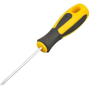 Chave de fenda 1/8" x 3", aço cromo vanádio, cabo emborrachado, VONDER PLUS