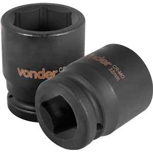 Soquete sextavado de impacto, encaixe de 3/4" x 32,0 mm, VONDER