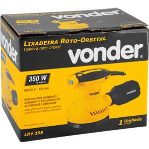Lixadeira roto-orbital 5", 350 W, LRV 355, 220 V~, VONDER
