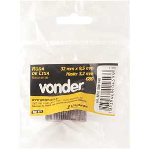 Roda de lixa para microrretífica 32 mm x 9,5 mm G80 VONDER