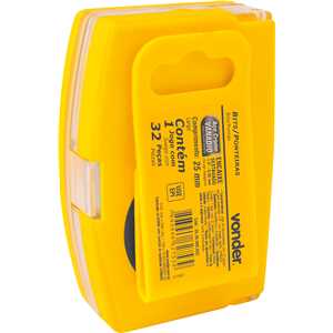 Jogo de bits/ponteiras, com 32 peças, encaixe sextavado 1/4", com engate rápido, VONDER