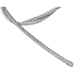 Cabo de aço galvanizado, alma de fibra, 3,18 mm - 1/8", 6 x 7, VONDER