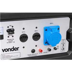 Gerador a gasolina 6.000 W, 110 V~/220 V~, GGV 6000, VONDER