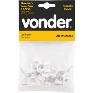 Grampo para fios, 8,0 mm², redondo, VONDER
