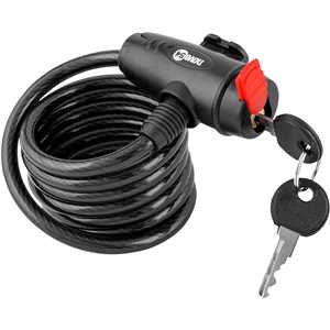 Cadeado para bicicleta, 150 cm, com chave, NOVE54