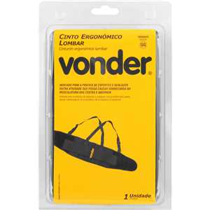 Cinto ergonômico lombar, tamanho GG, VONDER